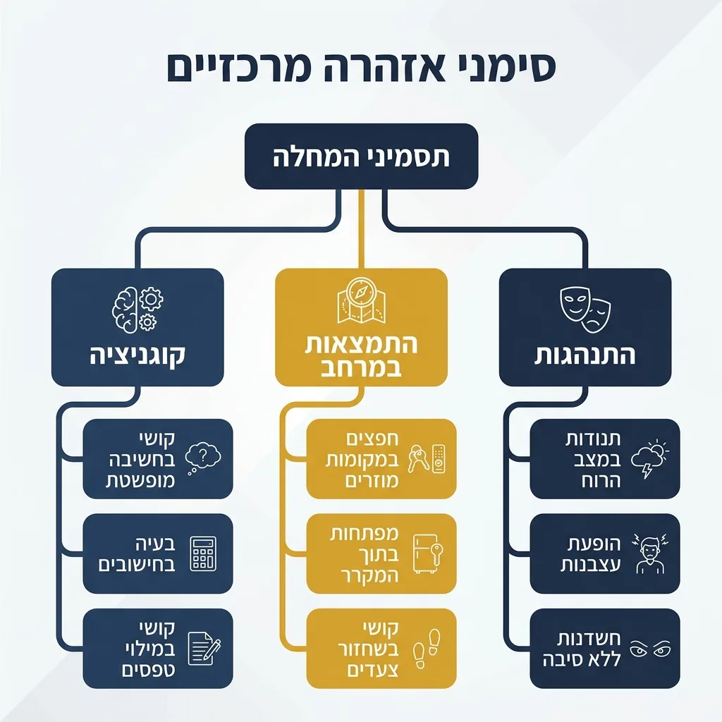אינפוגרפיקה — סימני אזהרה מרכזיים: תסמיני המחלה