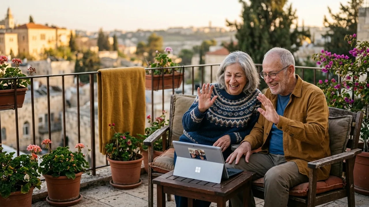 איך עונים, איך מתקשרים ואיך מצטרפים לזום בלי חשבון, מה עושים כשהמסך שחור, ורעיונות למה עושים בשיחה כשהנכד בן ארבע לא רוצ